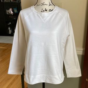 Chadwick’s white lightweight sweatshirt